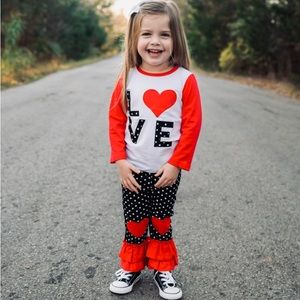 Toddler girl LOVE OUTFIT